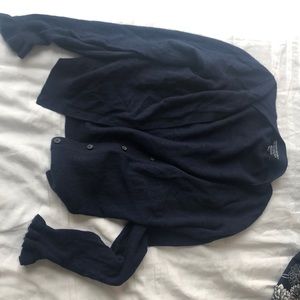 Ruffle sleeve cardigan